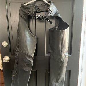 Women’s leather motorcycle chaps